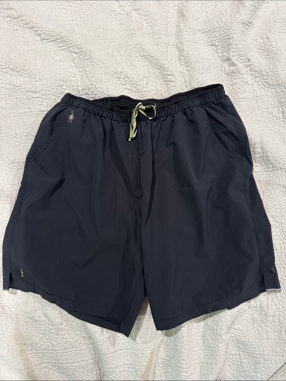 Black Men's Smartwool Swim lined drawstring shorts
